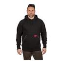 Black Drawcord Long Sleeve Men's Hoodie, 2XL