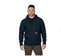 Blue Drawcord Long Sleeve Men's Hoodie, M