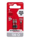 1-Inch TORX® T20 SHOCKWAVE Impact Duty™ Insert Bit 2-Pack