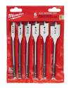 6-Inch Flat Boring Universal Bit, 6-Piece Set