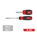 14-In-1 Ratcheting Multi-Bit Screwdriver And 8-In-1 Multi-Bit Screwdriver 2-Piece Set