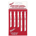 Assorted T-Shank Jig Saw Blades, 5-Pack