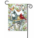 12.5 X 18-Inch Winter Birdhouse Garden Flag