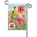 Breeze Art Poppy Field With Yellow Bird Garden Flag