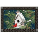 18-Inch X 30-Inch Birdhouse In Winter MatMates™ Doormat