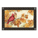 18-Inch X 30-Inch Cardinals In Fall Oak Leaves MatMates™ Doormat