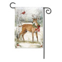 BreezeArt® 12.5-Inch X 18-Inch Woodland Christmas Garden Flag