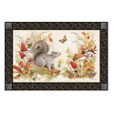 18-Inch X 30-Inch Fall Squirrel MatMates™ Doormat