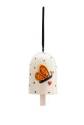 2-Inch X 2-1/2-Inch,  Stoneware, "Hope" Heartful Home Bell  With Satin Ribbon Hanger