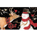 18-Inch X 30-Inch Nose To Nose MatMate™  Doormat With Snowman, Deer, And Birds