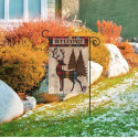 BreezeArt® 12.5-Inch X 18-Inch Plaid Deer Silhouette Garden Flag