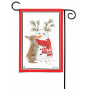 BreezeArt® 12.5-Inch X 18-Inch Bunny's Snow Friend Garden Flag