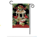 BreezeArt® 12.5-Inch X 18-Inch Christmas Dinner Garden Flag With Birds And Feeder