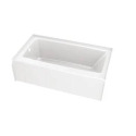 60-Inch X 32-Inch White Classic 500 Bathtub Left Drain