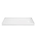 60 X 30-Inch Classic 500 Shower Base Right Drain in High Gloss White