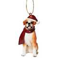 Boxer Holiday Dog Ornament Sculpture