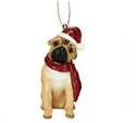 Pug Holiday Dog Ornament Sculpture