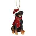 Rottweiler Holiday Dog Ornament Sculpture