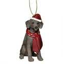 Weimaraner Holiday Dog Ornament Sculpture