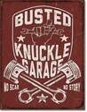 12-1/2 x 16-Inch Busted Knuckle Garage Shield Tin Sign