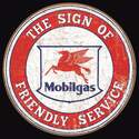 Mobil Friendly Service Tin Sign