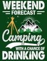 12.5 x 16-Inch Camping Chance Sign