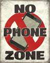 No Phone Zone Tin Sign