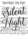 12-1/2 x 16-Inch Silent Night Holy Night Sheet Music Tin Sign