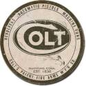 Colt Revolvers Automatic Pistols Machine Guns Logo Est. 1836 Round Tin Sign