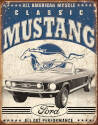 Classic Mustang Retro Metal Sign