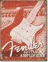 Fender Weathered Guitars And Amplifiers Tin Sign