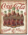 Coca-Cola 5-Cent Bottles Retro Vertical Tin Sign