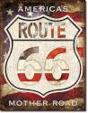 Route 66 Americas Road Vertical Tin Sign