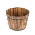 10-Inch X 8-Inch Wooden Whiskey Barrel Planter