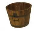 23-Inch Round Wooden Whiskey Barrel Planter