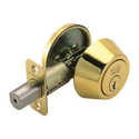 Polished Brass Single Cylinder 2-Way Adjustable Deadbolt