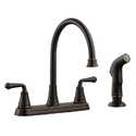 Oil Rubbed Bronze Eden 2-Handle Kitchen Faucet With Side Sprayer