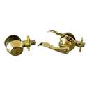 Polished Brass Stratford 6-Way Universal Entry Lever And Deadbolt Combo