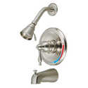 Satin Nickel Saratoga Tub And Shower Faucet