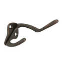 3-Inch Oil Rubbed Bronze Double Hat And Coat Hook