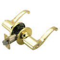 Polished Brass Scroll 2-Way Latch Entry Door Lever With Adjustable Backset