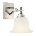 1-Light Satin Nickel Ironwood Vanity Bath Light
