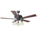 52-Inch Brushed Bronze Ironwood Ceiling Fan With Light