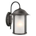 1-Light Black Hannover Outdoor Down Light Wall Fixture