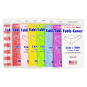 54-Inch X 108-Inch Heavy Duty Plastic Table Cover, Assorted Colors