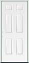32-Inch X 76-Inch 6-Panel White Fiberglass Mobile Home Door