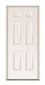 34-Inch X 76-Inch Left-Hand 6-Panel Mobile Home Fiberglass Prehung Door  