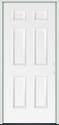 36-Inch X 76-Inch 6-Panel White Fiberglass Mobile Home Door