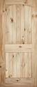 36-Inch X 84-Inch Wide 2-Panel Arch V-Grooved Knotty Pine Barn Door Slab