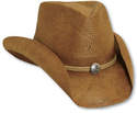 Scala Women's Tobacco Loudon Shapeable Toyo Western With 3-1/2-Brim And Chin Cord